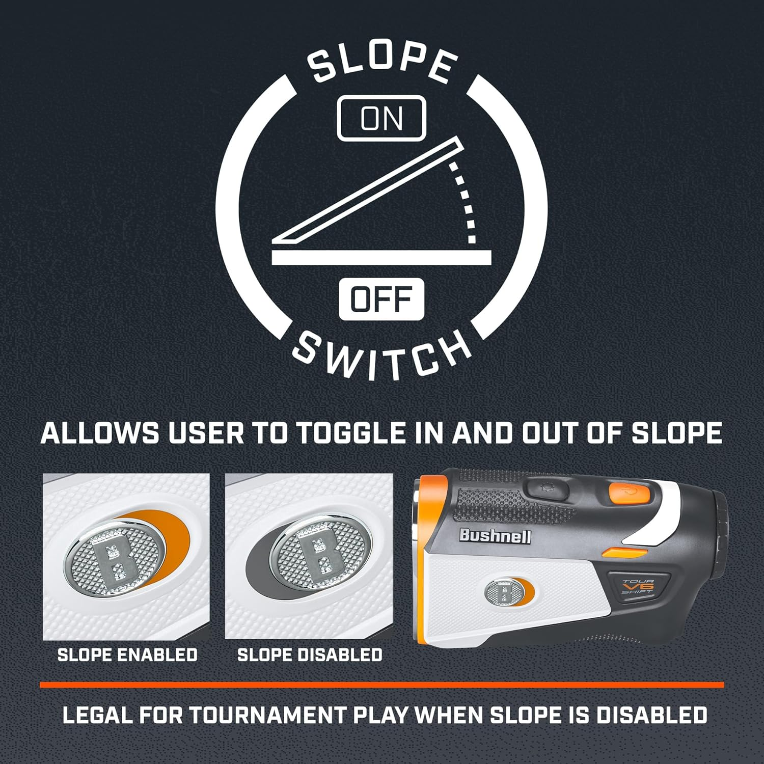 Bushnell Tour V6 Shift Golf Rangefinder Patriot Pack image number 4