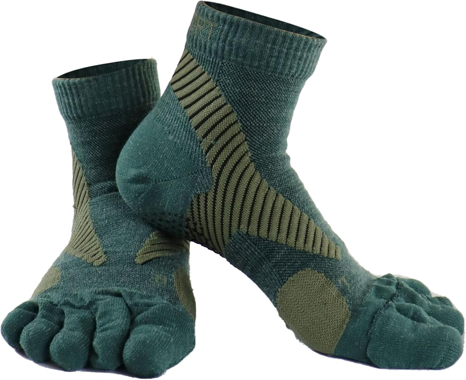 M Magic Sport Merino Wool Blend Non-Slip above Ankle Toe Socks, Five Finger, Men and Women, Running, Hiking, Cycling, Camping image number 4