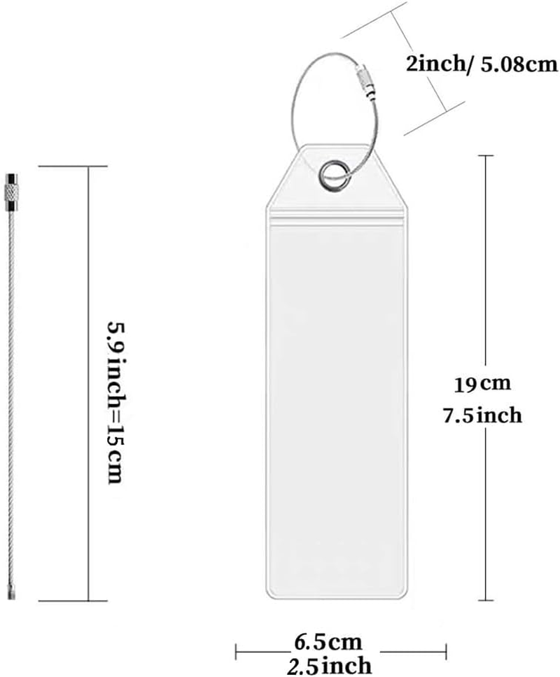 Cruise Luggage Tag Holder, 6Pack Clear Waterproof Cruise Luggage Tags for Royal Caribbean and Celebrity Ships, Cruise Essential Travel Accessories image number 1