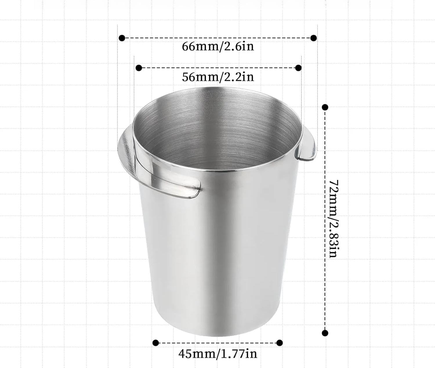 Coffee Dosing Cup 58Mm, Stainless Steel Espresso Dosing Cup Compatible with All 58Mm Portafilter, Coffee Grinder Powder Cup, Coffee Powder Feeder image number 2