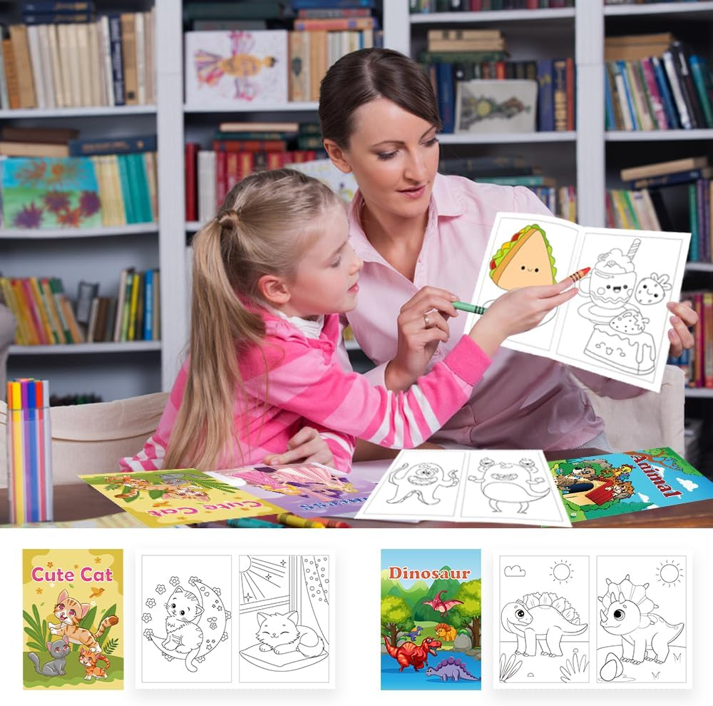 Aannanl 24 Pack Coloring Books Suitable for Children 2-4 and 4-8- Bulk Colouring Books for Kids Party Favour, Children Birthday Gift, Party Goodie Bags Stuffer Fillers for Boys and Girls School Classroom Activities image number 3