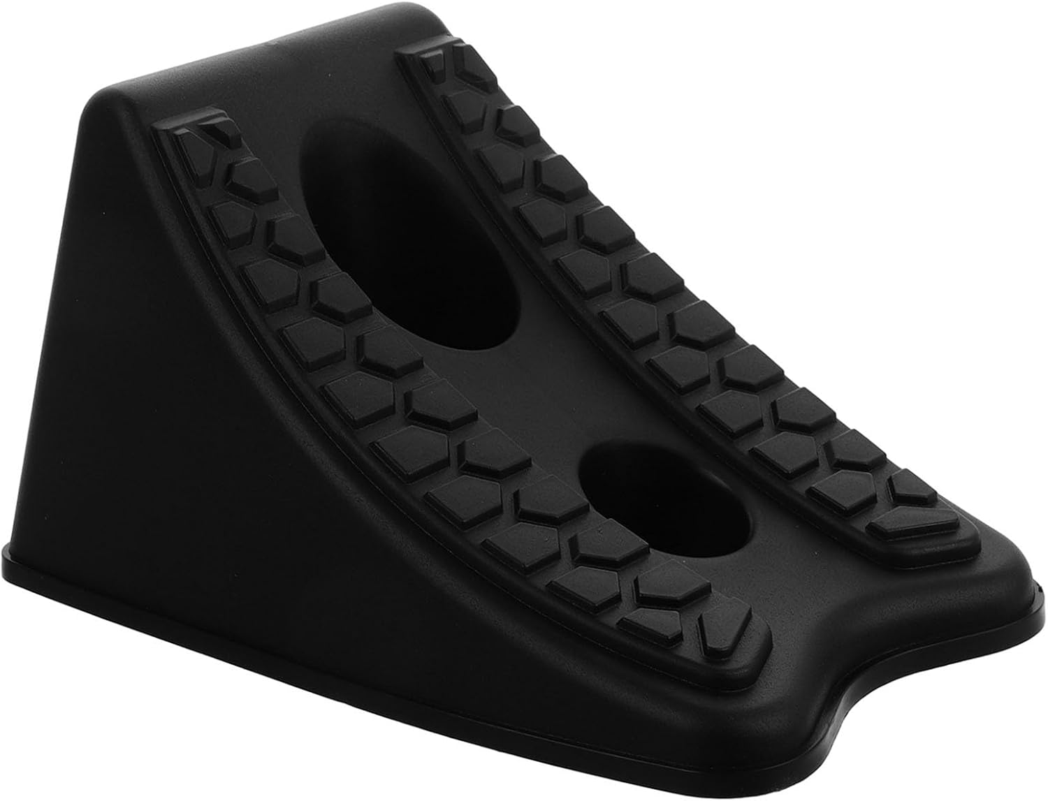 ULTECHNOVO Heavy Duty Car Wheel Chock with Textured Grip Compact Car Stop Block for Secure Parking Suitable for Cars Trucks Trailers and Motorcycles 7.9X5.1X9.1 Inches