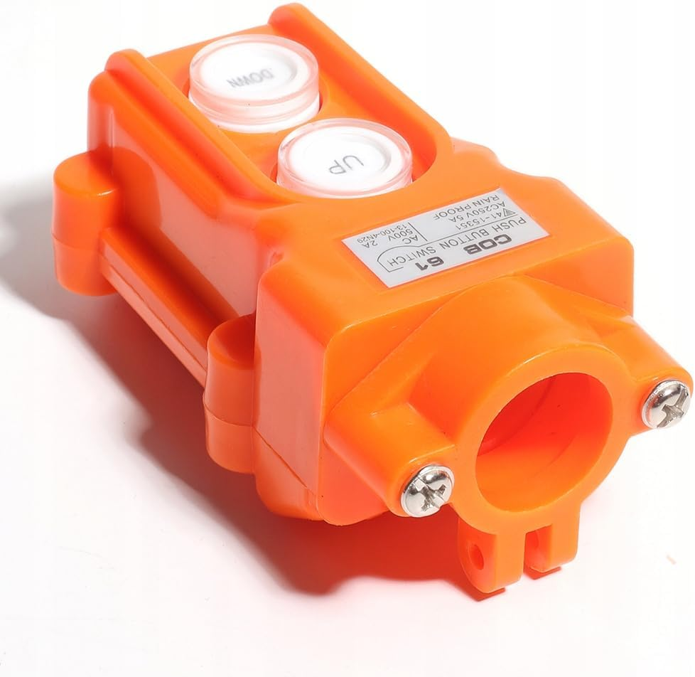 Aikoolwer 2 Ways Hoist Crane Push Button Switch Rain Proof Up-Down Switch Control Station Momentary COB61-UP-DOWN image number 4