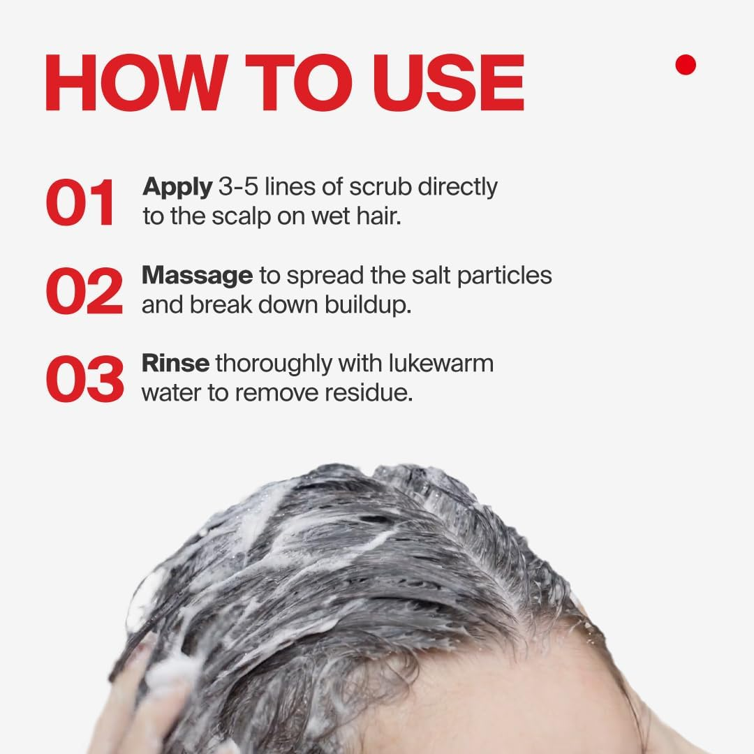 Dr.Forhair Folligen Sea Salt Scaler Scalp Scrub (10.5Oz) | 45% Sea Salt | Exfoliate Hair Deep Cleansing Excess Sebum Oily Greasy Hair | Dry Flaky Itchy Treatment (No Parabens, Silicone, Sulfates)