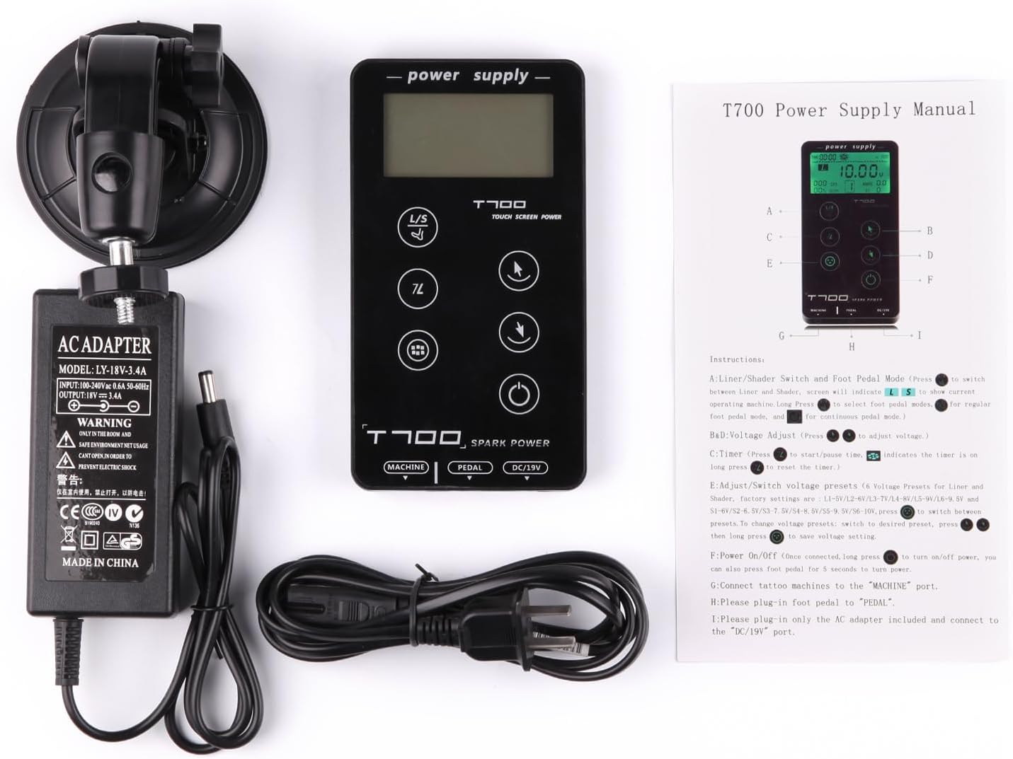 Dragoart T700 Professional Power Supply Touch Buttons Digital LCD Adjustable Stand image number 1