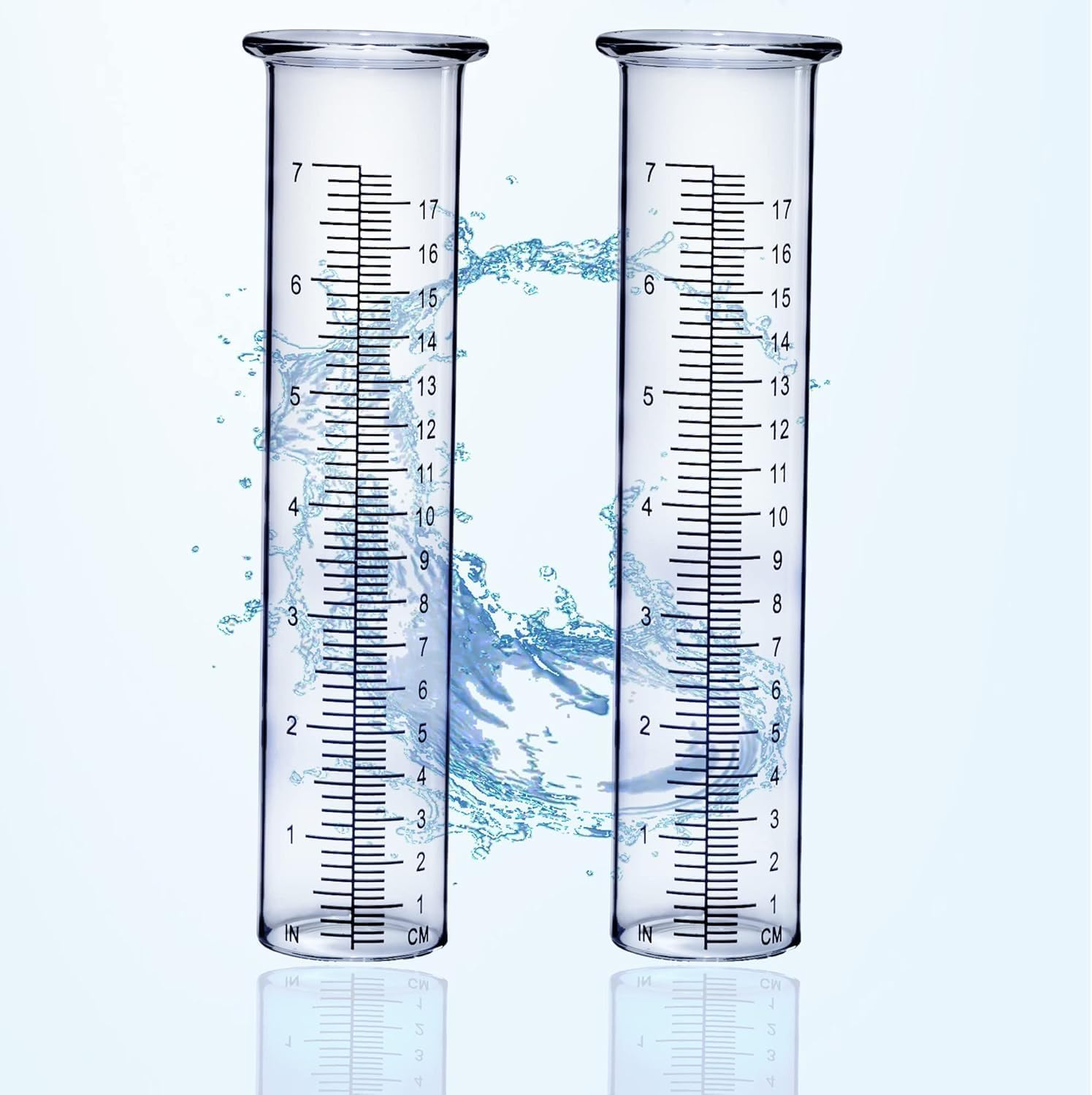 Rain Gauge Replacement Tube,5'' Capacity Rain Gauge &mdash; Measuring Tool & Plastic Measuring Cup, Compatible with Standard Rain Gauge for Yard & Garden(2 Pcs), Haheihei image number 6