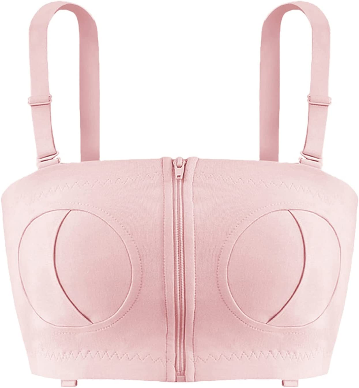 Hands Free Pumping Bra Adjustable Cotton Breast Pump Bra No Steel Ring Nursing Bra image number 6