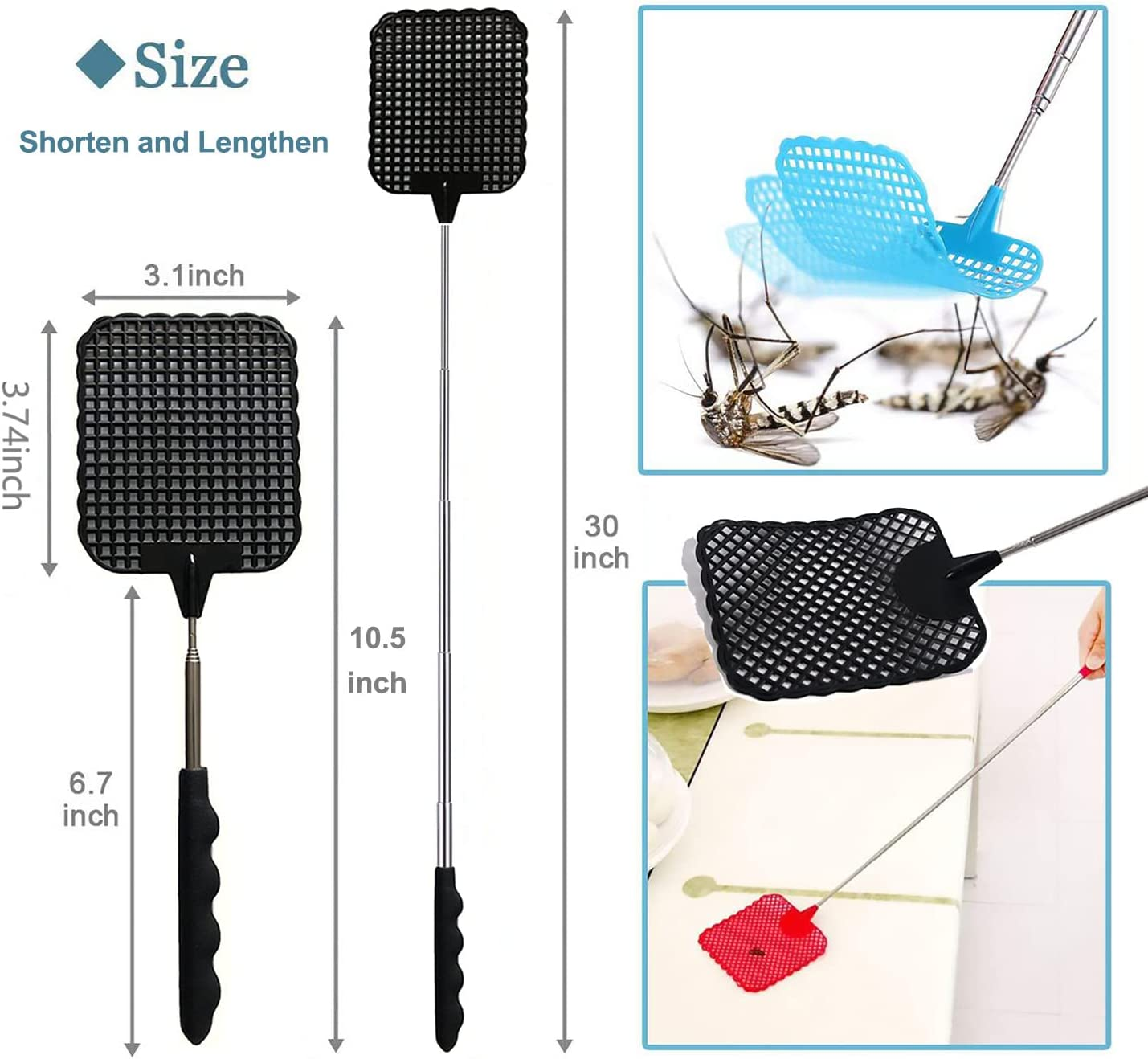 Fly Fans for Tables,Fly Away Rechargeable Repellent Fly Free Entertaining Fly Repellent Portable Fly Swatter Repellent Keep Flies Bugs Away from Food Battery Power Dual Use Kitchen Restaurant Outing image number 2