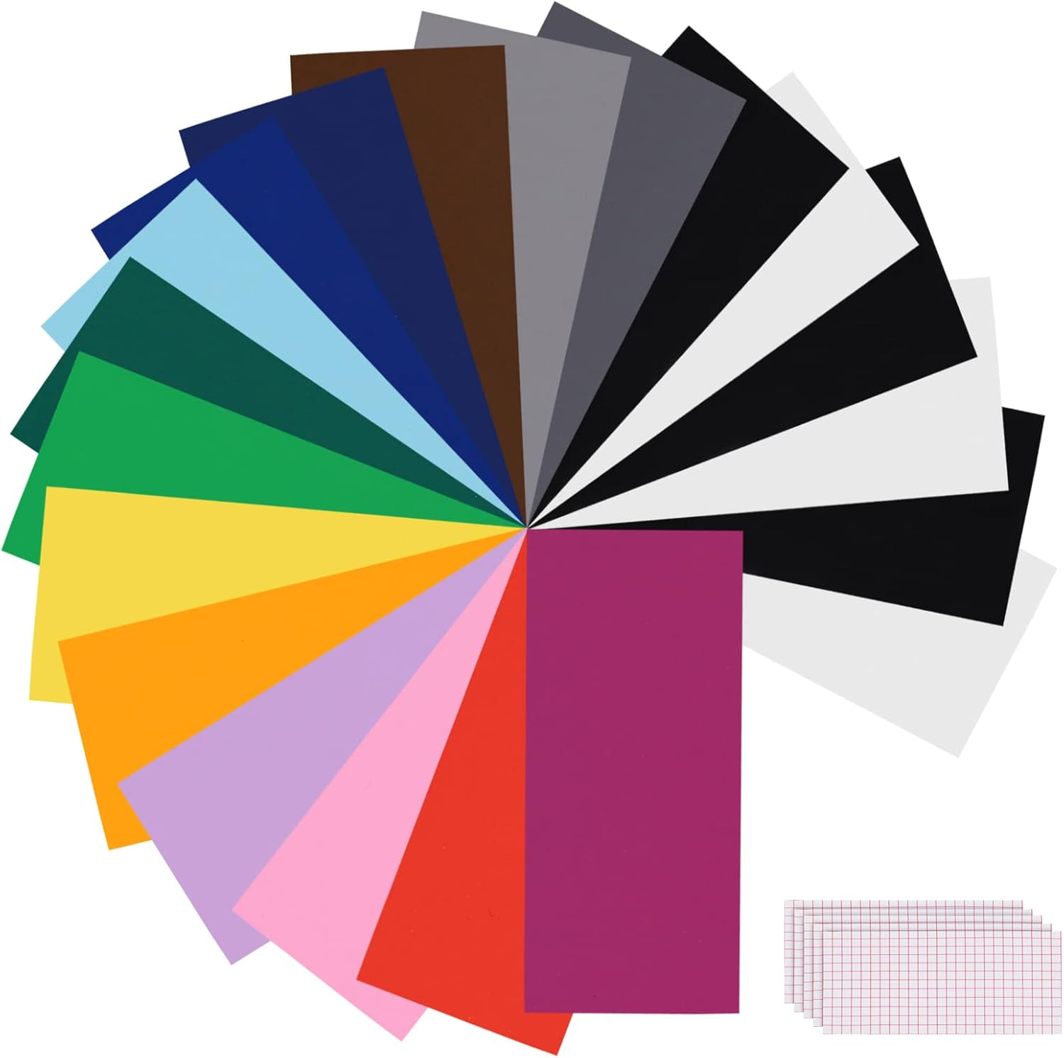 Homiliky Adhesive Vinyl Permanent 20 Sheets & 5 Transfer Tape Sheets (5.9X11.8 In) - for Cricut Joy Vinyl for Decor Sticker,Accessories and Supplies,Craft Cutter, Outdoor, Car Decal, Decoration Vinyl image number 6