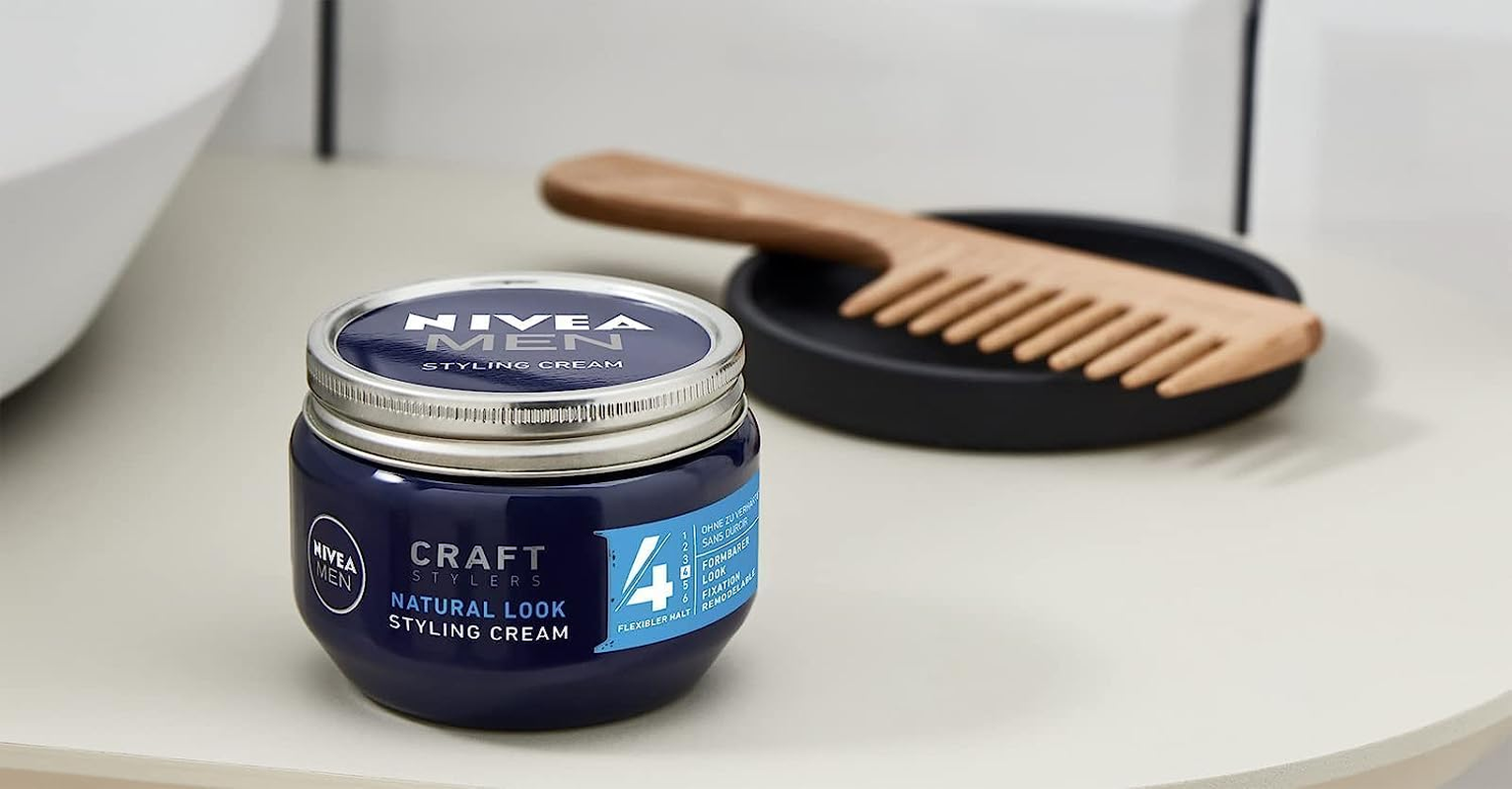 NIVEA MEN Styling Cream Pack of 1 (1 X 150 Ml), Hair Cream for Malleable Hold without Hardening, Flexible Hair Gel for a Natural Look image number 3
