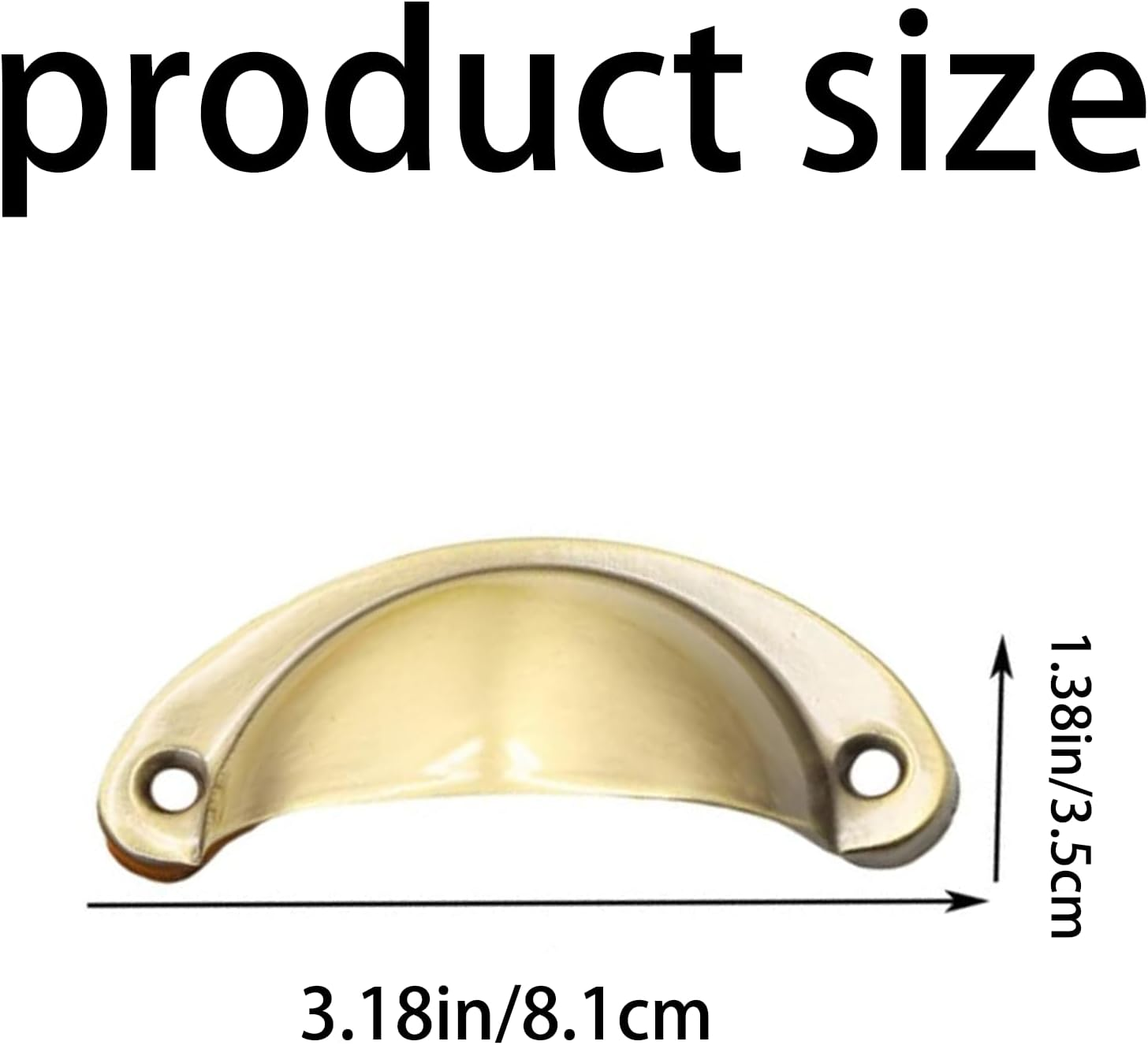 Fokmuaex 12Pcs Semi-Circular Hampton Style Shell-Designed Drawer Knobs - Easy to Install Furniture Hardware for Cabinets, Drawer Pulls & DIY Replacement Accessories image number 6