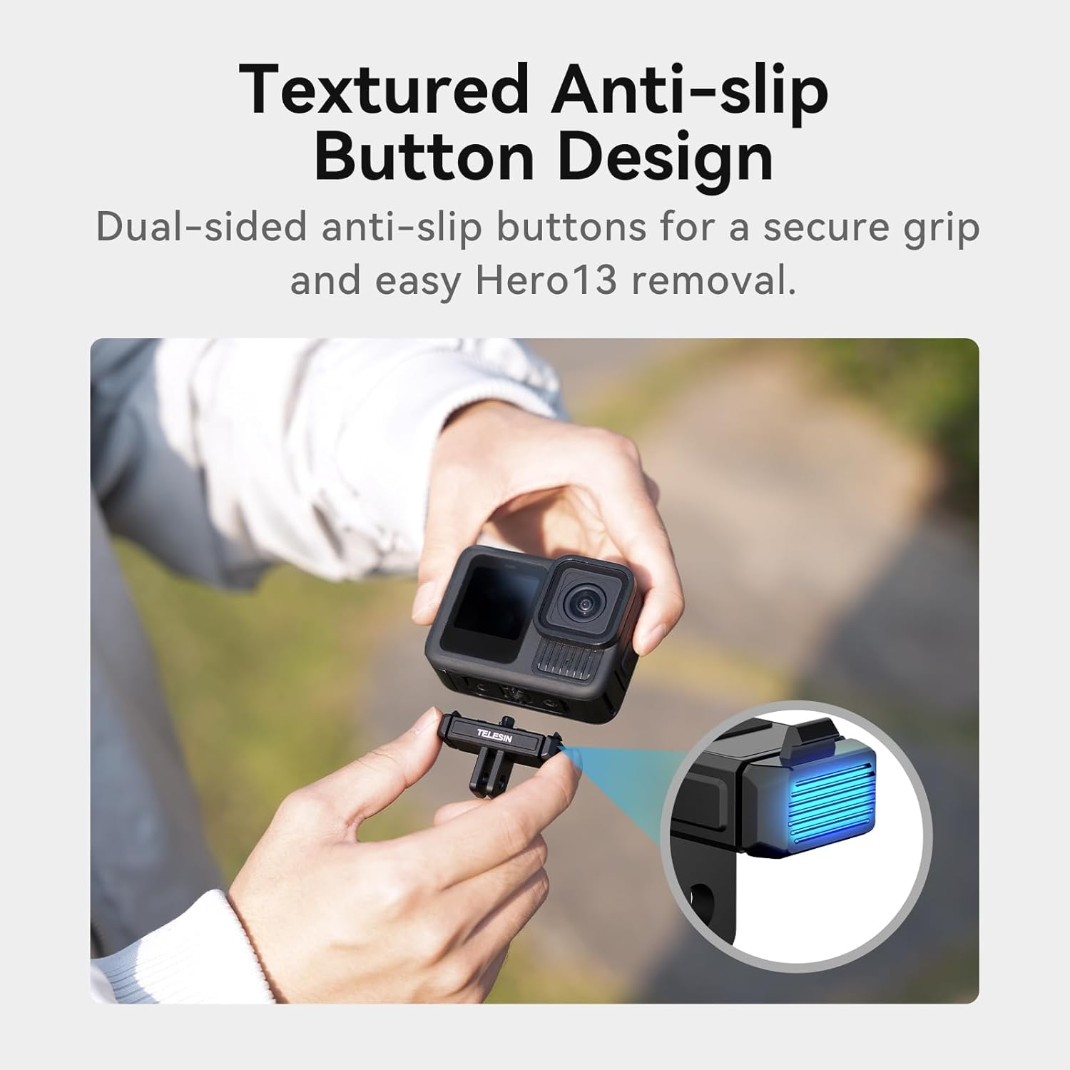 TELESIN Magnetic Adapter Mount for Hero 13 Black Quick Release Adapter with Connection Adapter - Hero13 Accessories, Attachable Tripod, Vlogging image number 1