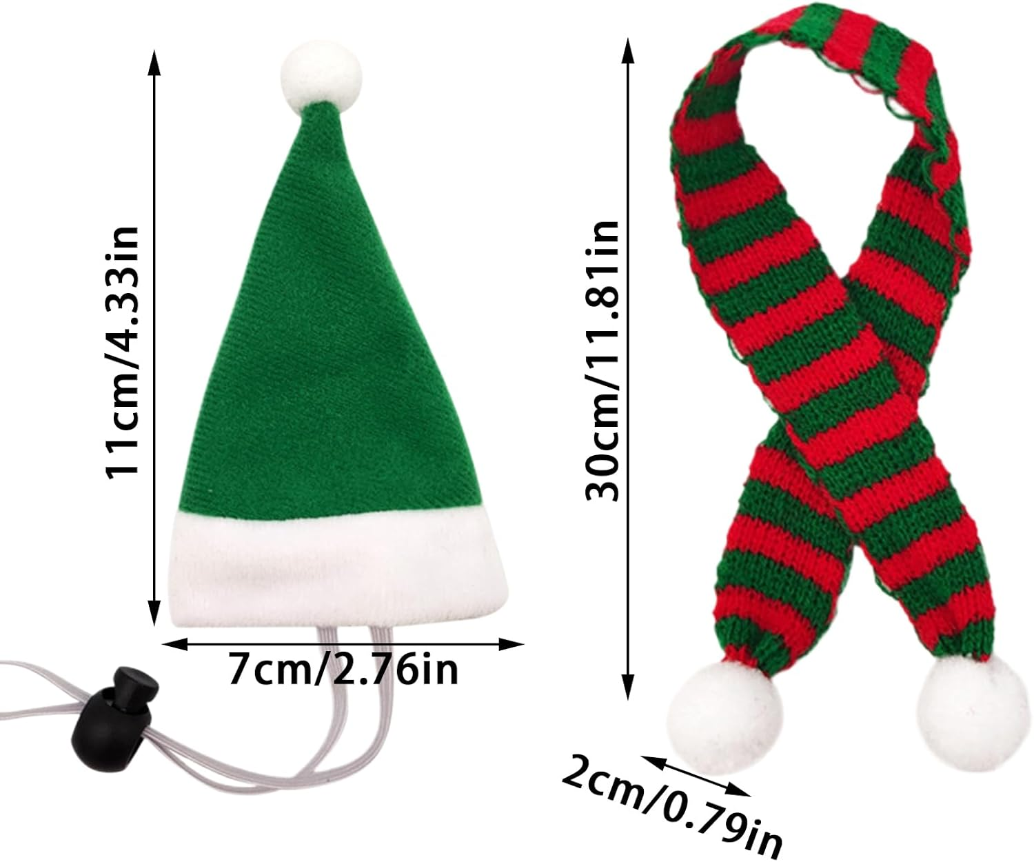 Chicken Clothes - Santa Cosplay Dress up | Small Animal Tiny Santa Hat with Adjustable Chin Strap - for Duck Hamster Rabbit Kitty Parrot Puppy Lizard Farm Decor image number 4