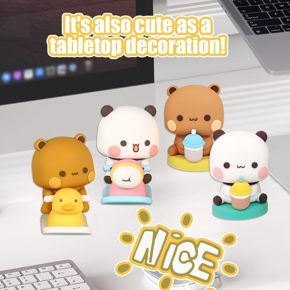 LUFEIS Bubu Dudu Bobble Figures, Pack of 4 Bubu and Dudu Figures image number 5