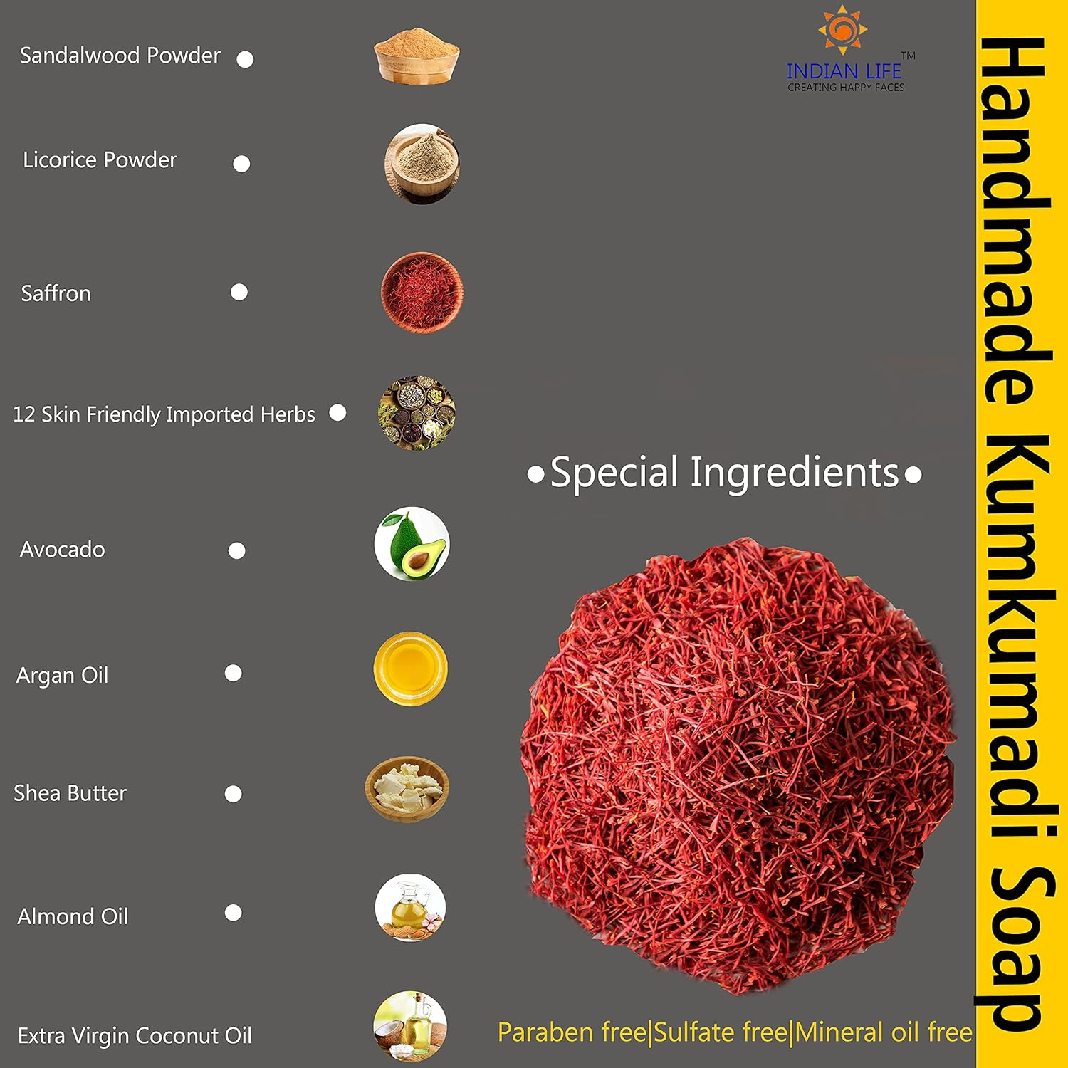 Green Tea and Bridal Kumkumadi Handmade Soap with Saffron,Pure Kumkumadi Oilparaben Free|Sls Free| Mineral Oil Free(Pack of 2) 100 Gm Each image number 3