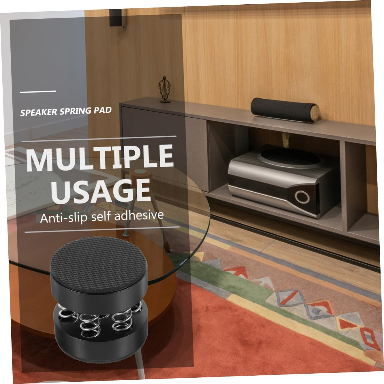 Angoily 4Pcs Speaker Spring Pads Shockproof Audio Isolation Feet Mounting Non- Holder for Hifi Speakers Elegant Design for Home and Ktv Use image number 4