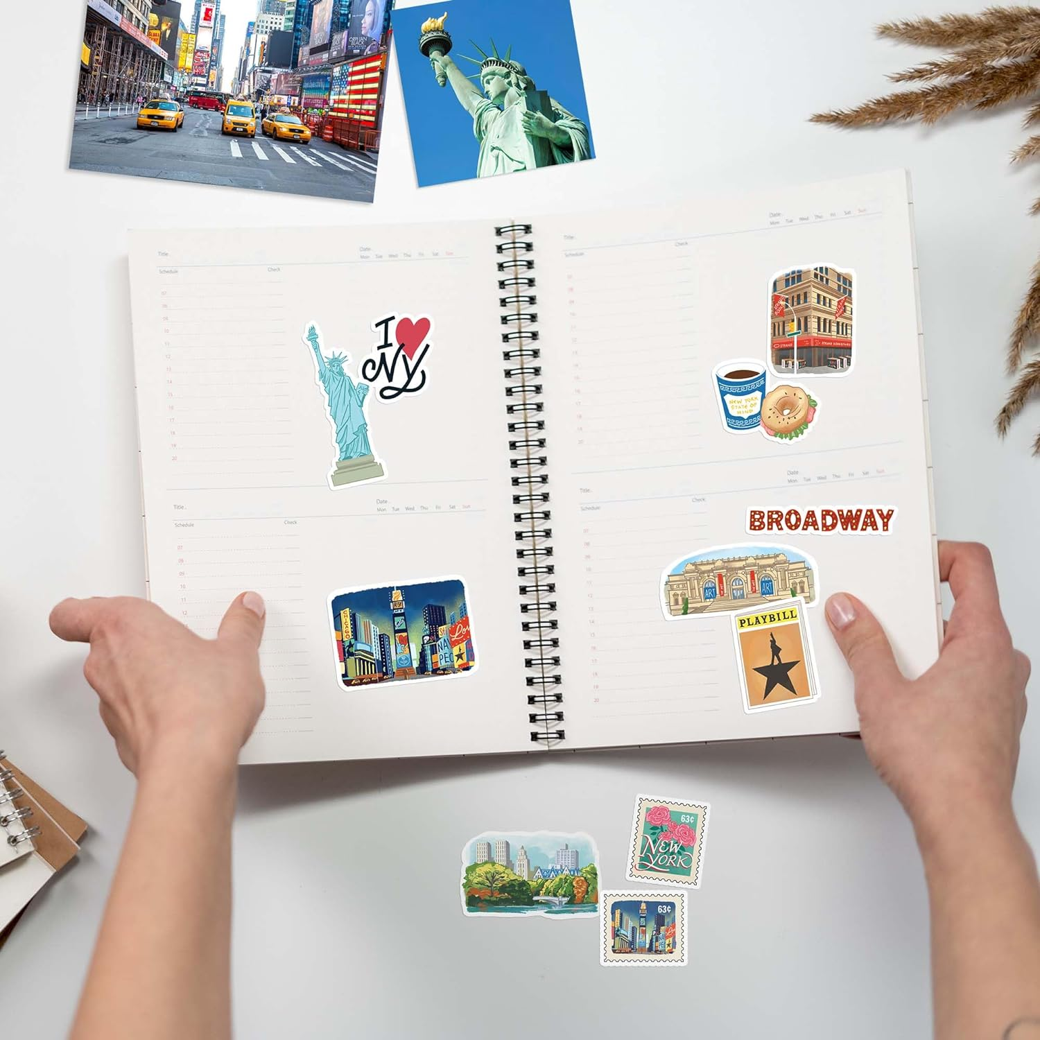 Navy Peony Iconic New York State Travel Stickers (28Pcs) &ndash; for Scrapbooks, Journals image number 3