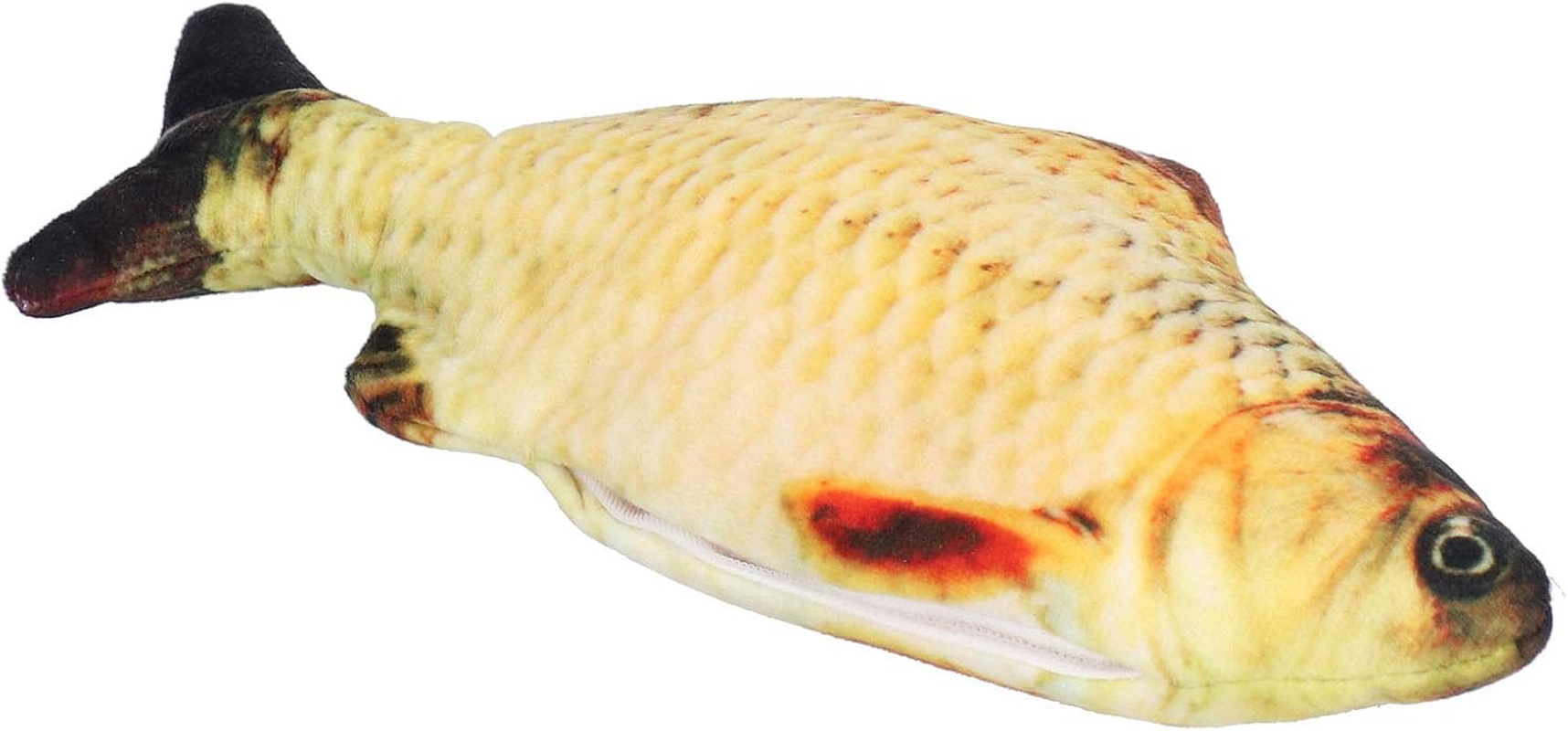 Electric Flopping Fish - Bite-Resistant Catnip Toy, Durable Kicker for Pet Activity - USB Charging (Grass Carp) image number 2