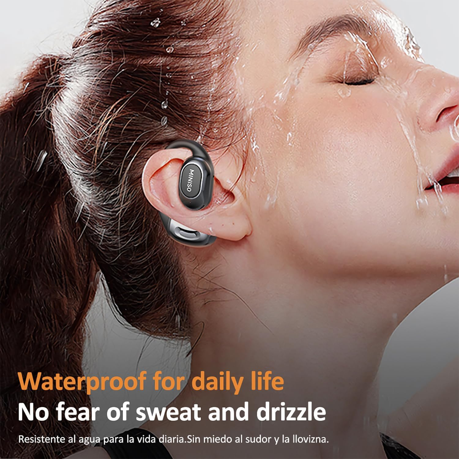 MINISO MS156 Al Translation Earbuds Real Time 3-In-1 Translator Earbuds 135 Languages&Accents Bluetooth 5.4 Open Ear Headphones with Silicone Neck Strap for Travel Business Learning, Black image number 2