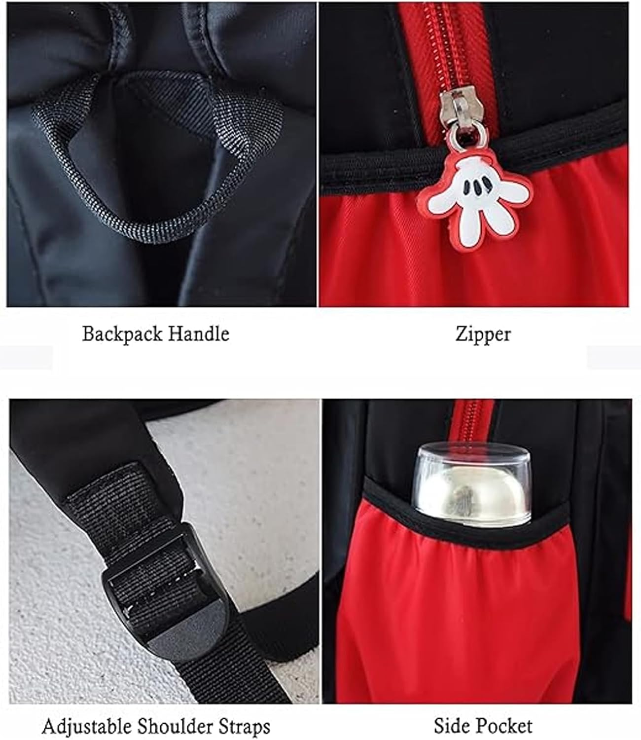 Cute Mini Backpacks, Red Cartoon Bag, Mouse Ears Bowknot Travel Daypack,Children'S School Bags - Girls image number 6