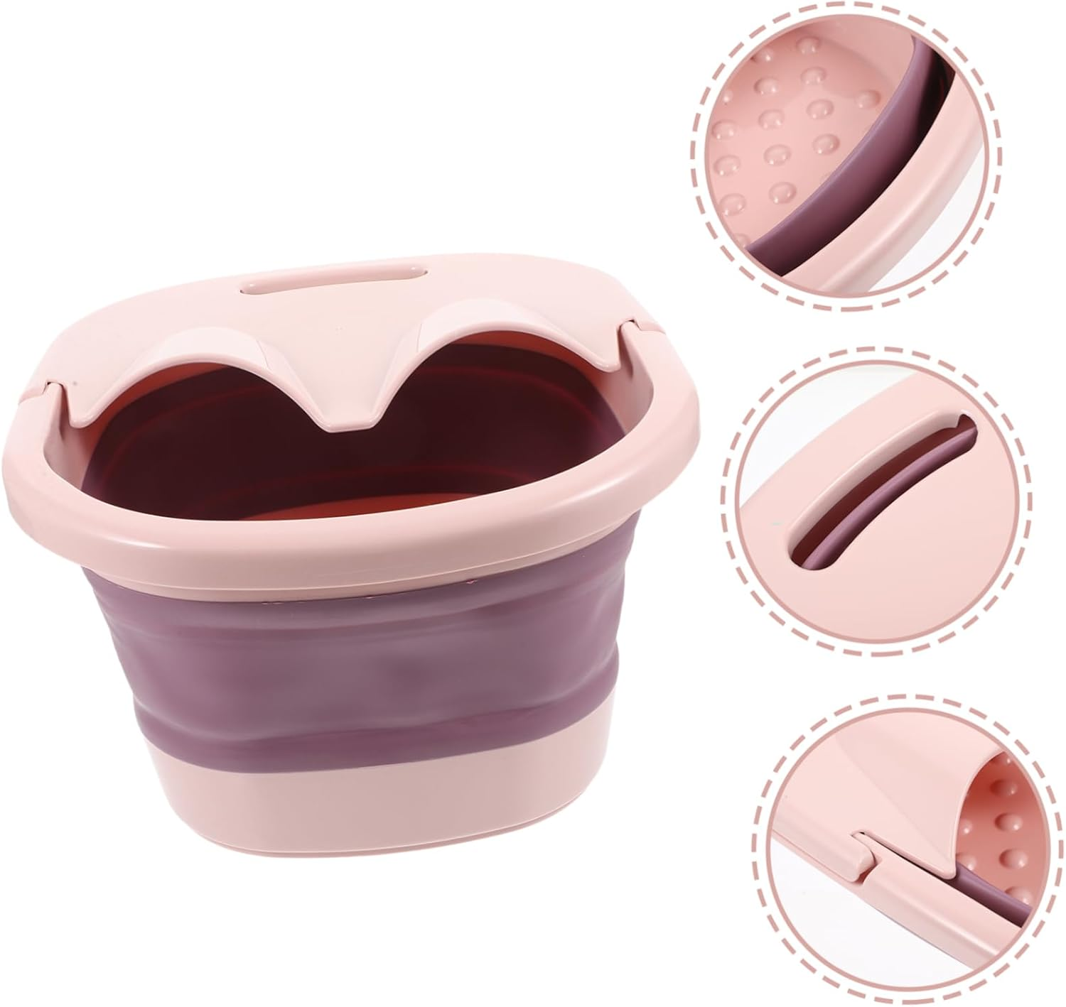 GLEAVI 1Pc Footbath Foot Soak Bucket Folding Foot Bath Basin Kids Bathtub Foot Soak Tub Collapsible Foot Soaker Foot Basin Foot Soak Basin Household Foot Massage Basin Sole of Foot Sink image number 3