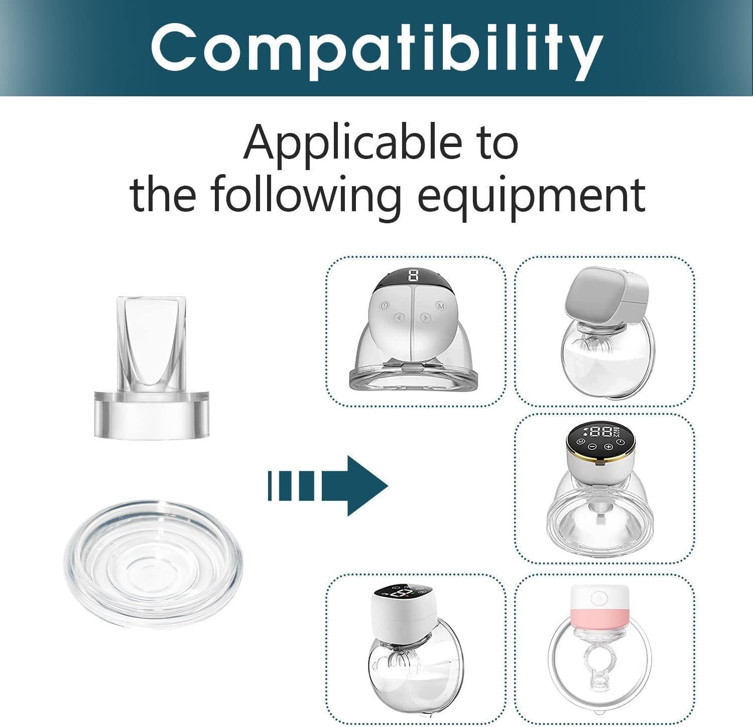 Duckbill Valves & Silicone Diaphragm Compatible with Momcozy/Tsrete/Padram/Loveoflive/Omfmf Wearable Breastpump, Wearable Breast Pump Accessories, Use with Wearable S9|S10|S12 Parts Replace image number 2
