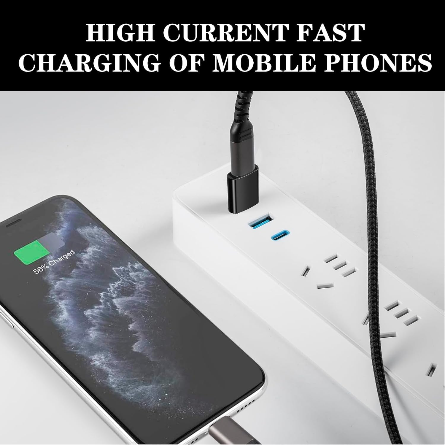 10Gbps USB 3.0 to USB C Adapter 4-Pack, Fast Charge, Data Transfer, Wide Compatibility, Stable Connection, Durable Design, Compatible with Iphone, Galaxy, Ipad, Macbook, Carplay