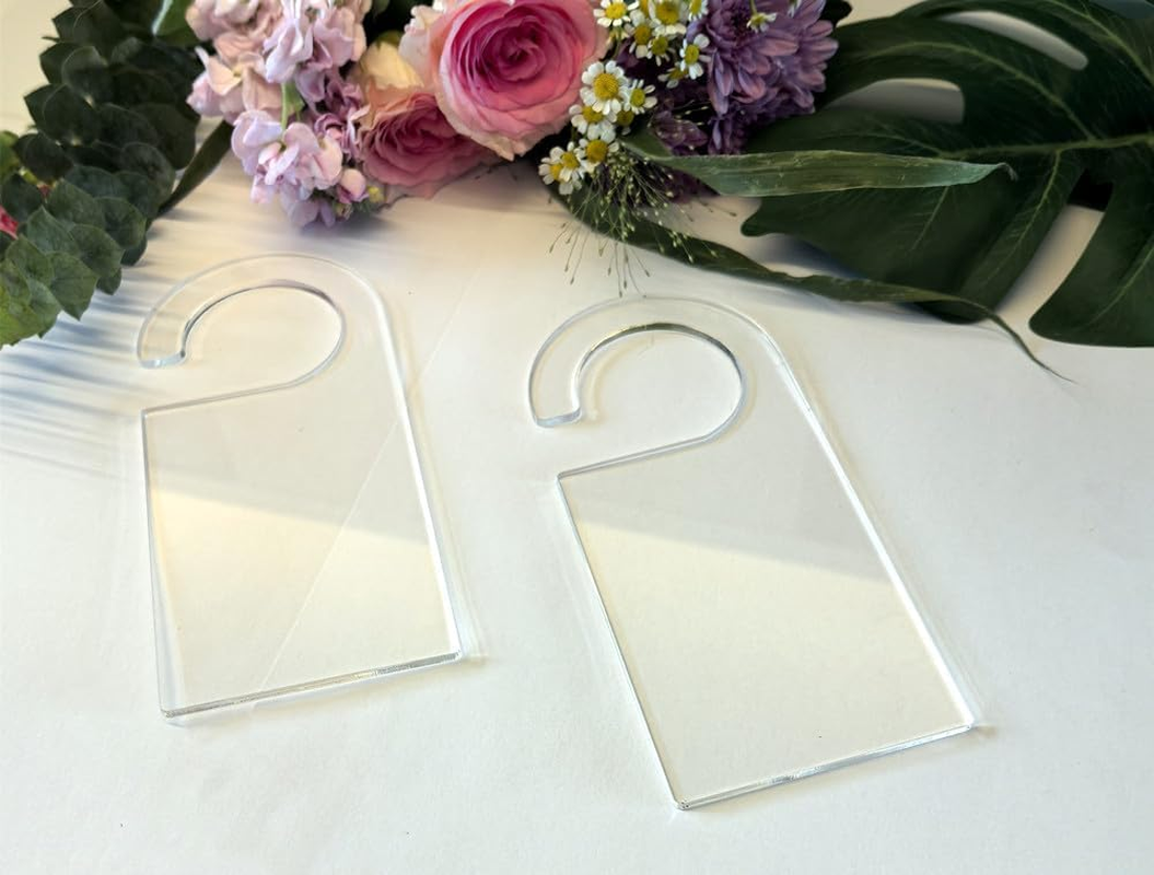 Acrylic Baby Closet Dividers Blanks,Diy Blank Acrylic Door Hangers for Kids & Adults, Premium Clear Closet Dividers (5PCS) image number 1