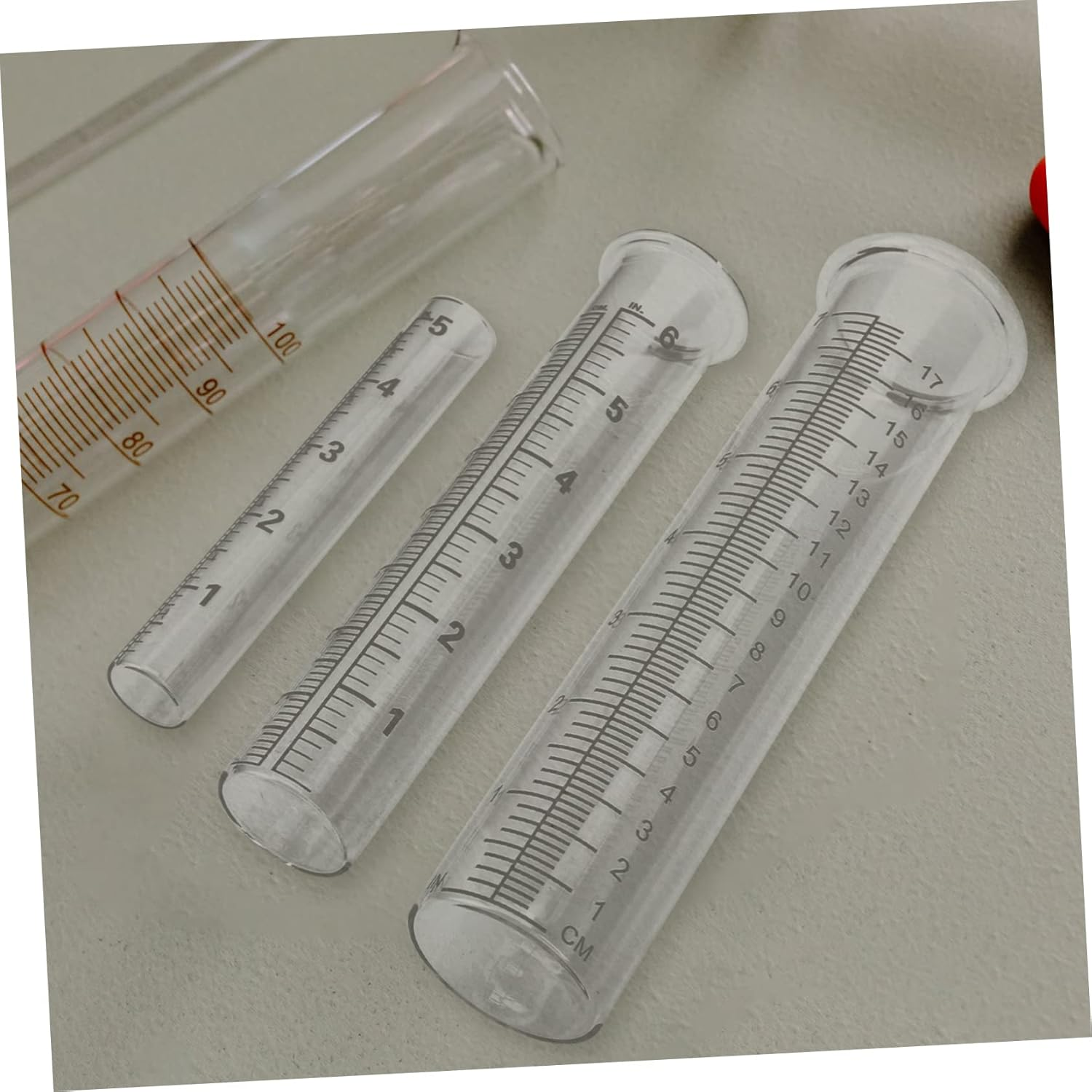 3Pcs Rain Gauge Test Tube Glass Rain Measuring Container for Outdoor Use Precise Outdoor image number 1