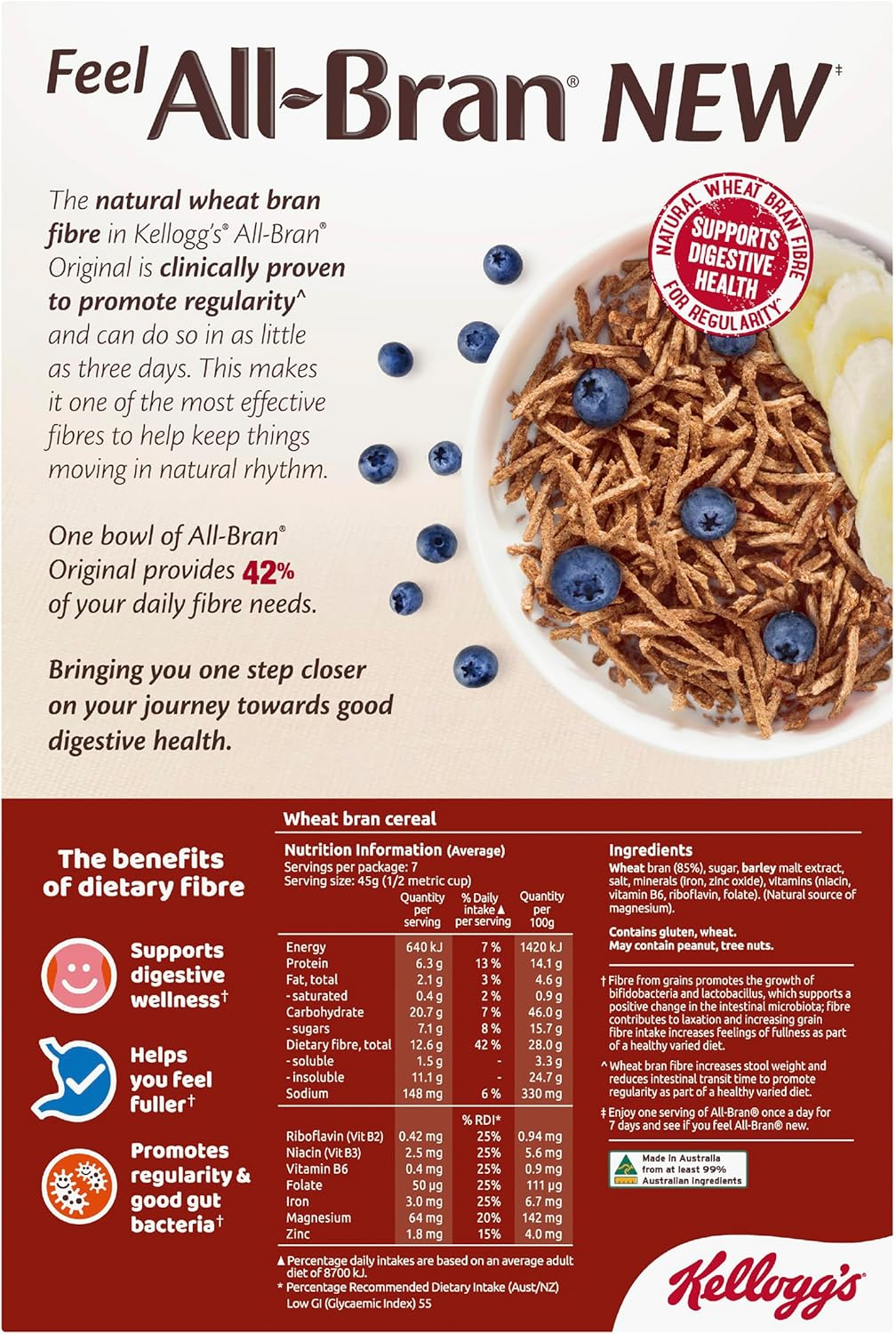 Kellogg'S All-Bran Original High Fibre Cereal 350 G image number 5