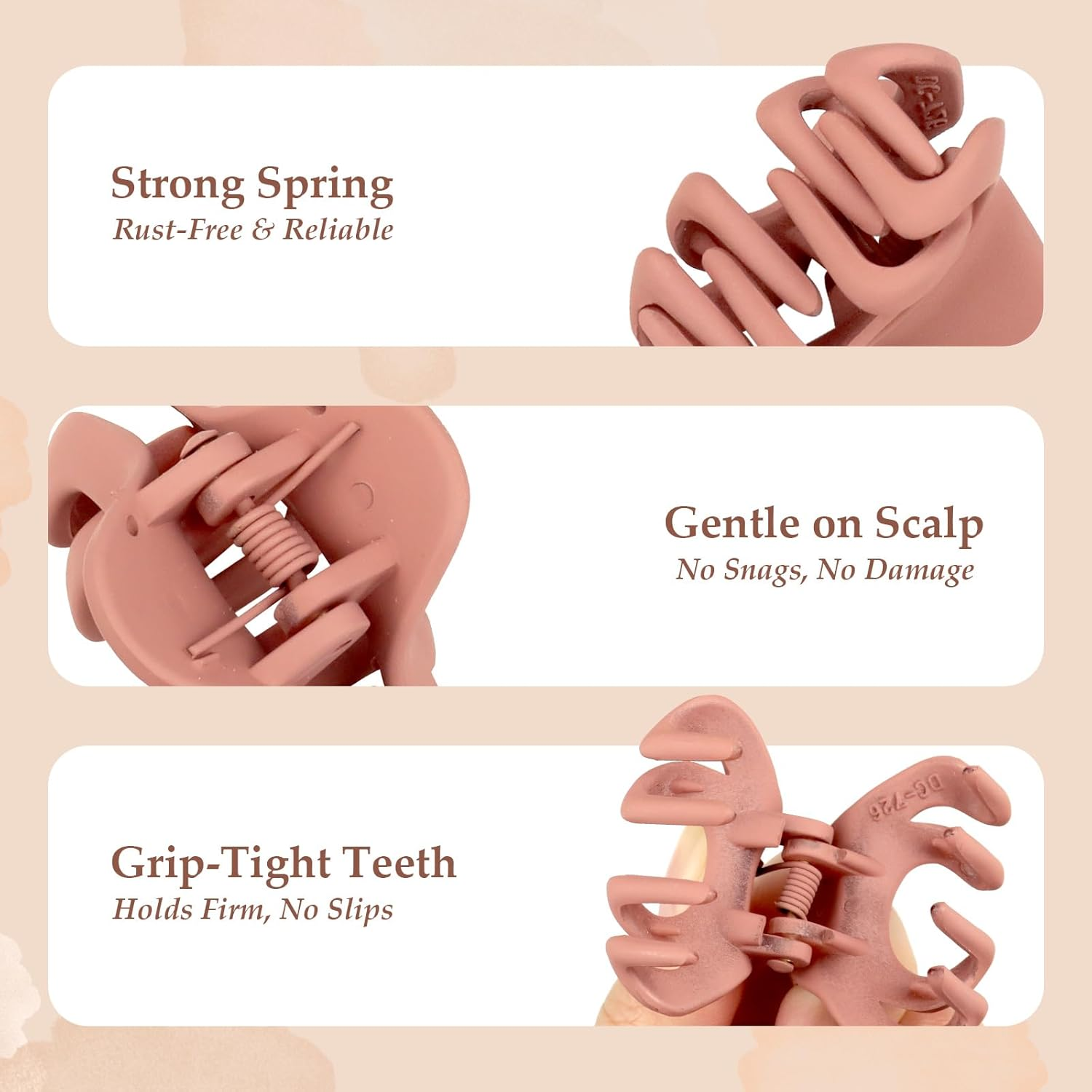 Kavya 12 Pcs Hair Claw Clips Octopus Small Hair Clips Women Non-Slip Plastic Claw Clip Colorful Matte Hair Claw for Women and Girls Thin Hair Accessories image number 3