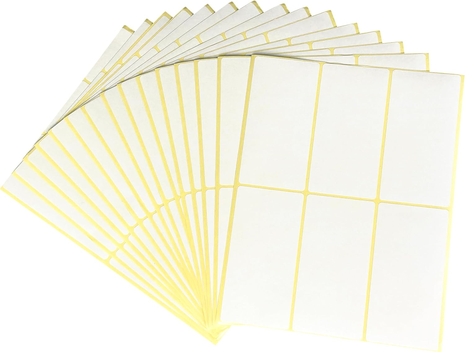 Manusticker A5 Rectangular Label Stickers - Printable - White, 50 X 100 Mm, 90 Labels/15 Sheets image number 1