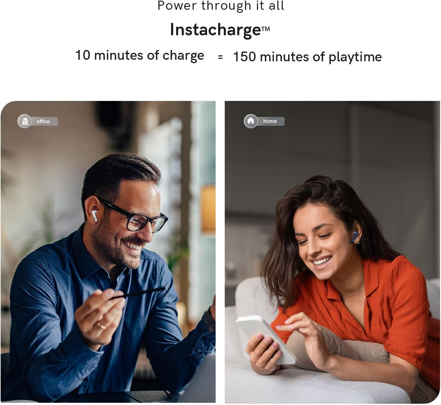 Noise Aura Buds In-Ear Truly Wireless Earbuds with 60H of Playtime, Quad Mic with ENC, Dual Device Pairing, Instacharge(10 Min=150 Min),12Mm Polymer Composite Driver, BT V5.3(Aura Blue) image number 3