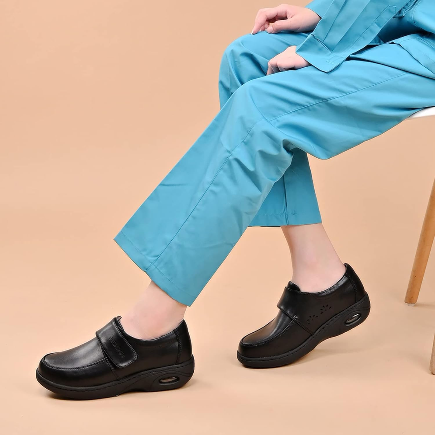 PEDASVON Women'S Healthcare Nursing Shoes Lightweight Comfortable Nurse Shoe Footwear Restaurant Loafer Waterproof Work Shoes image number 6