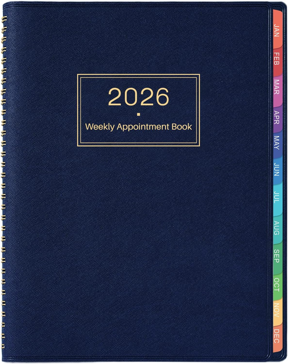 2026 Appointment Book - 2026 Diary from Jan 2026 - Dec 2026, A4 Week to View Appointment Diary 2026, Hourly Planner 2026 in 15 Minutes Times Slots, with Soft Leather Cover, 21.8 X 29 Cm, Colorful Tabs image number 4