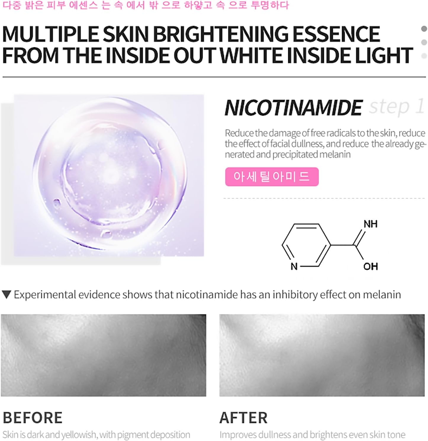 Deleventh Korean Brand Pearl Aqua Rejuvenationg Tone-Up Emulsion 30Ml / with Niacinamide, and Vitamins B5 & Vitamins E for a Bright, Hydrated, and Youthful Complexion image number 4