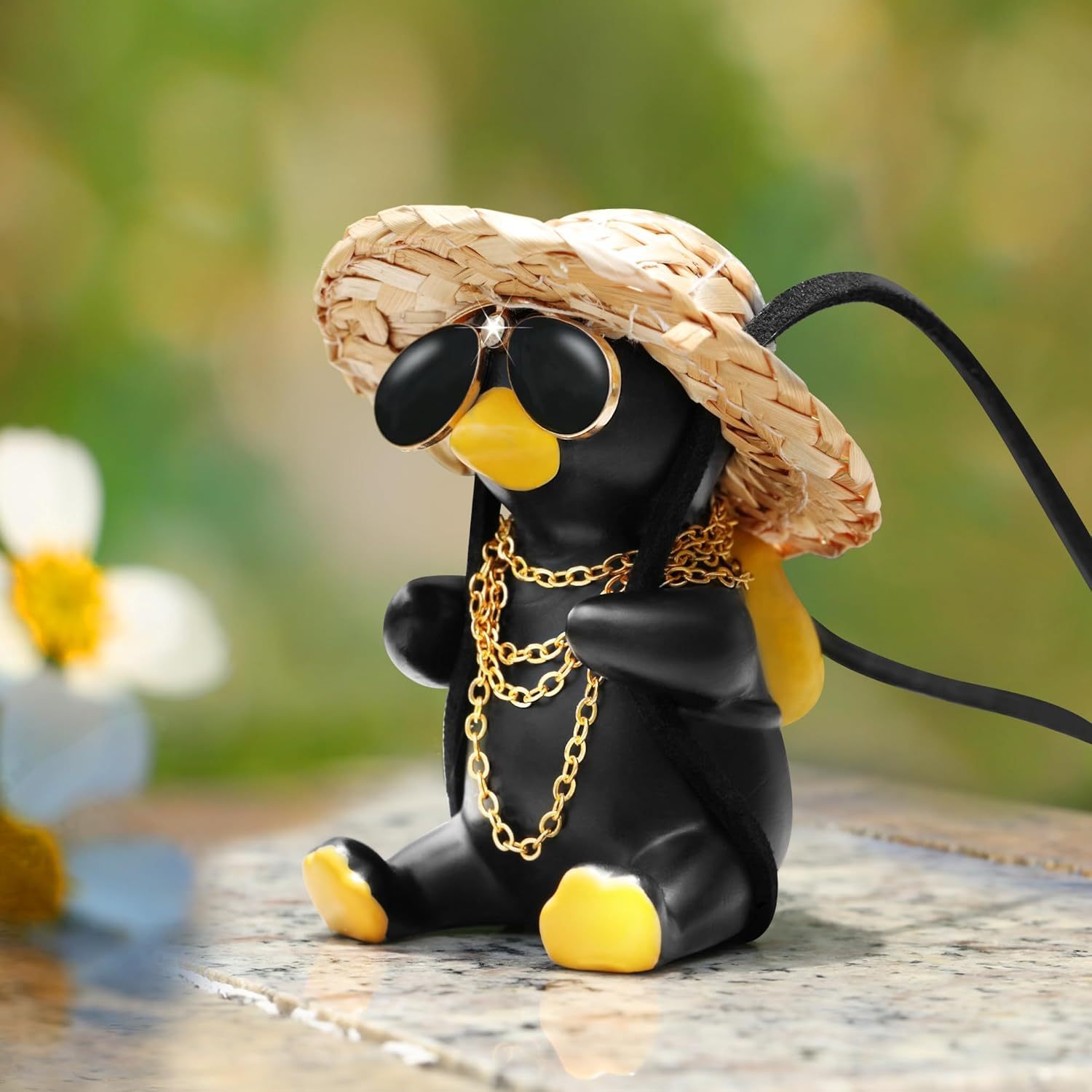 Swinging Duck Car Hanging Ornament, Car Hanging Accessories, Car Accessories Interior Aesthetic to Reduce Visual Fatigue, Cool Room Decor, Duck Hanging Car Ornament, for Women and Men(Brave) image number 2