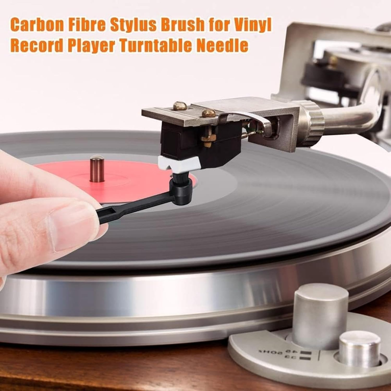 2-In-1Record Cleaning Kit with Soft Velvet Brush & Stylus Cleaner - Anti-Static Dust Removal Brush for LP Records, Safe Alcohol-Free Cleaning for Turntable Maintenance & Sound Quality Improvement image number 3