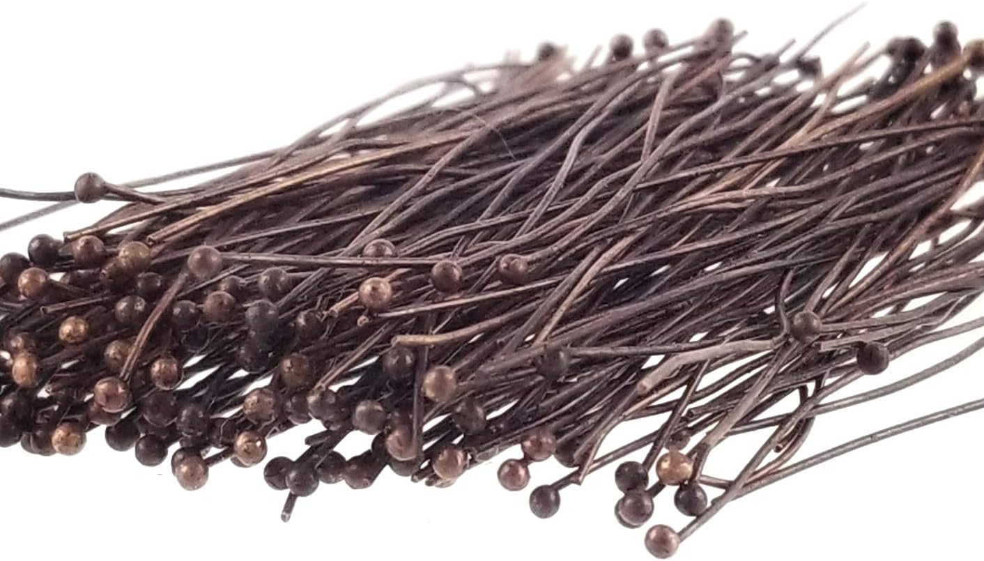 (50Mm X 22G, Gold) - 200Pc Gold Solid Brass Head Ball Pins for Jewellery Making- Nickel Free Hypoallergenic- 50Mm (2 Inch), 22 Gauge