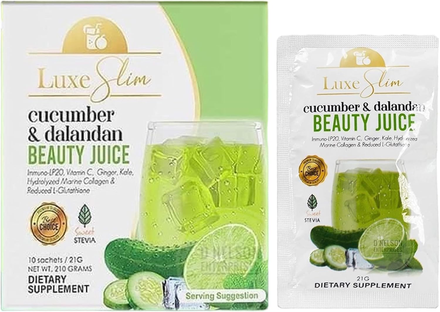 Luxe Slim - Cucumber & Dalandan - Beauty Juice 10 X 21G image number 3