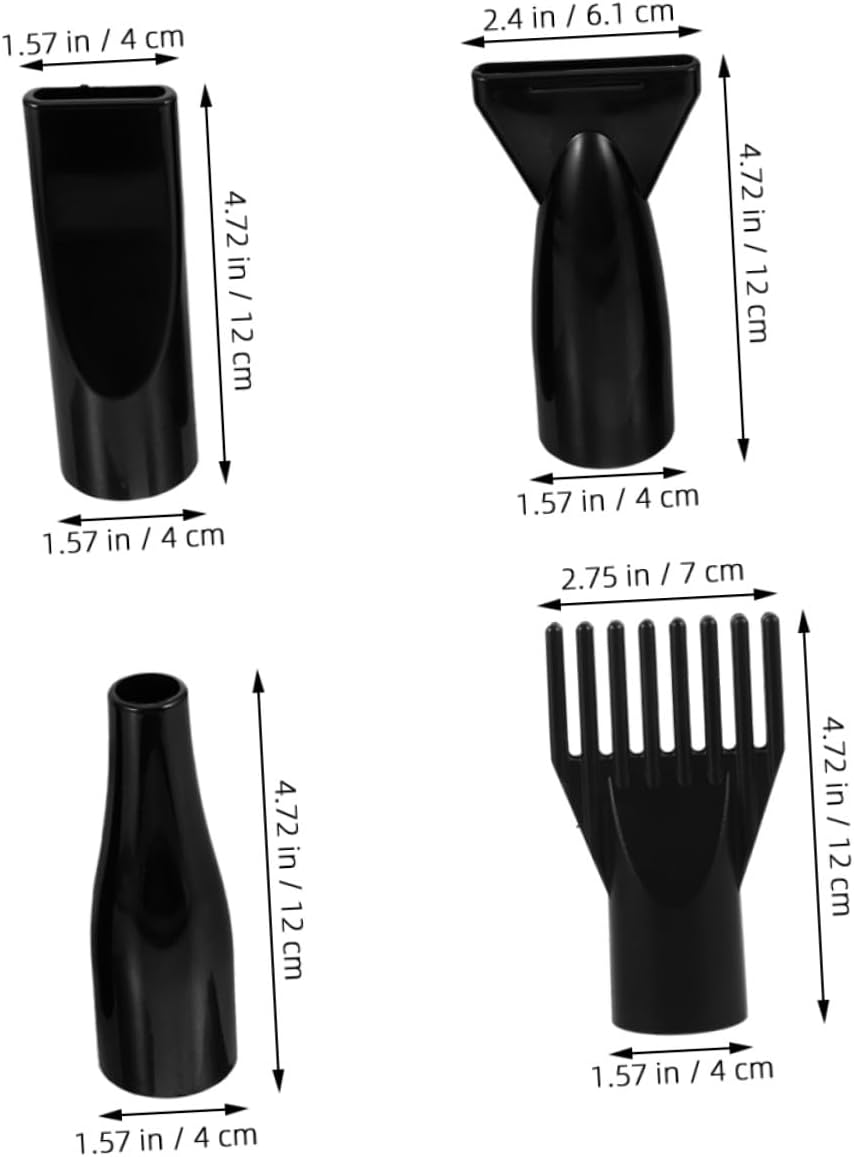 Gatuida 4Pcs Hair Dryer Nozzle Adapter Abs Material Versatile Concentrator and Comb Nozzles for Pet Grooming and Home Hair Styling Suitable for Dogs Cats Small Animals Blow Dryer image number 3