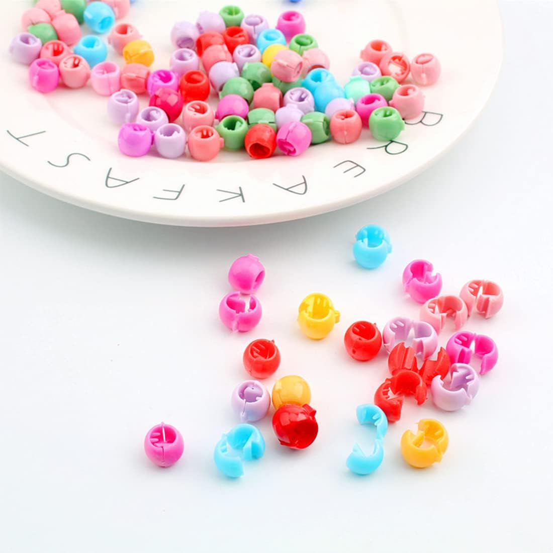 Pack of 40 Hair Clips Colourful Pearl Hair Pins Clamps Small Plastic Hair Clips for Girls Women Accessories image number 1