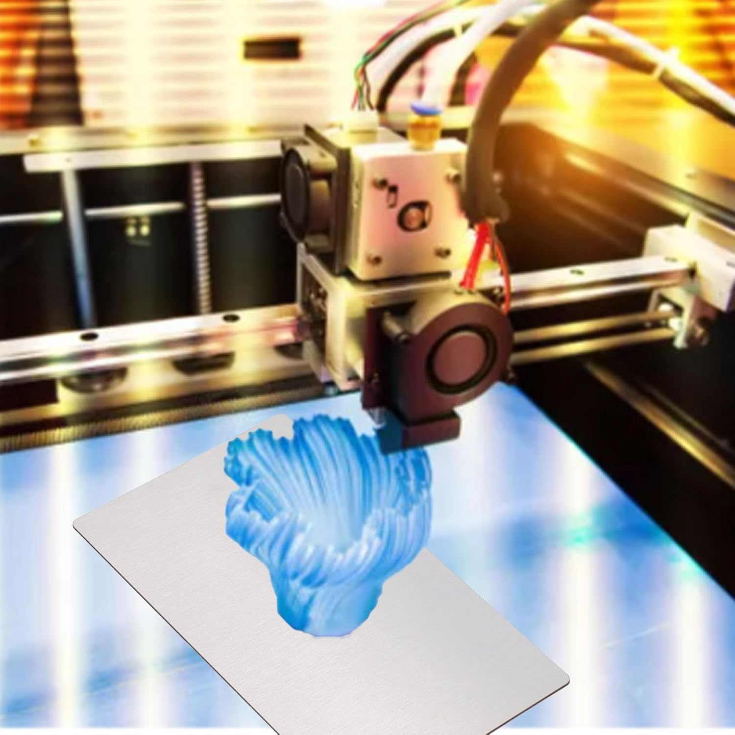 3D Printer Build Plate, 230X135Mm Flexible Spring Steel Plate Magnetic 3D Printer Build Surface, Magnetic Base Printing Platform for Photon Mono M5S M5, Build Platform image number 1