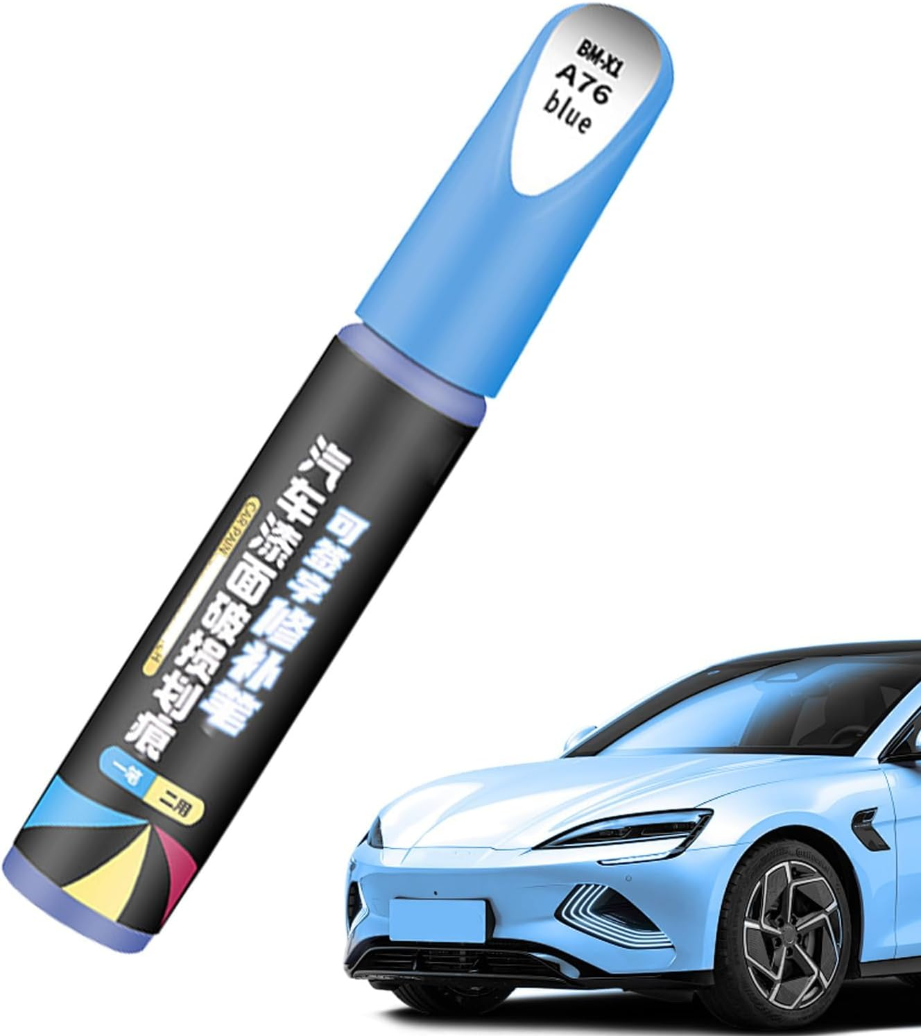 2PCS Auto Paint Repair Pen,Scratch Removal Pen for Car - Portable Vehicle Paint Maintenance Tool for RV Truck, Automotive Scratch Remover(Lake Blue)