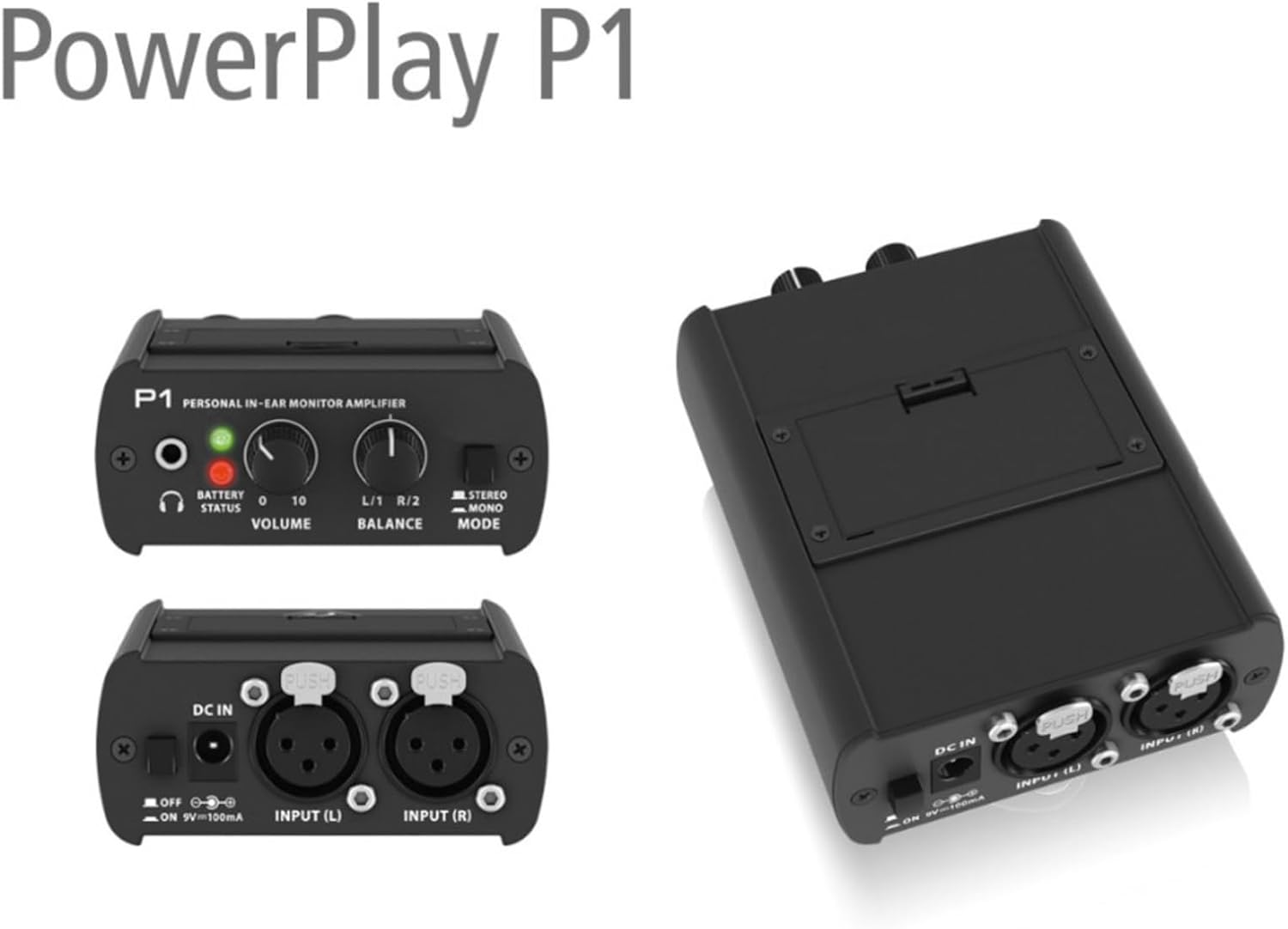 2X Personal In-Ear Monitor Headphones Amplifier with XLR Inputs 3.5Mm Output Audio Interface image number 3