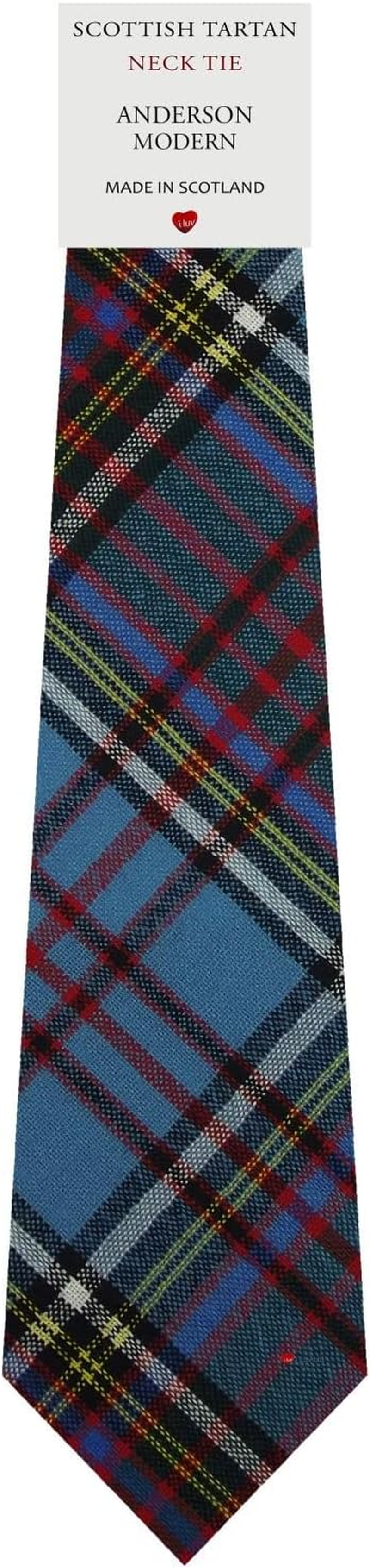 Mens All Wool Tie Woven and Made in Scotland in Anderson Modern Tartan image number 2