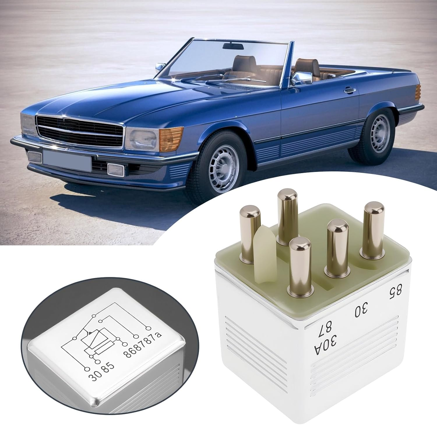 Emagtech 5-Pin Relay Main Current 0015420219 0015422219 Compatible with Mercedes R107 W123 W124 W116 W126 R129 W201 image number 6