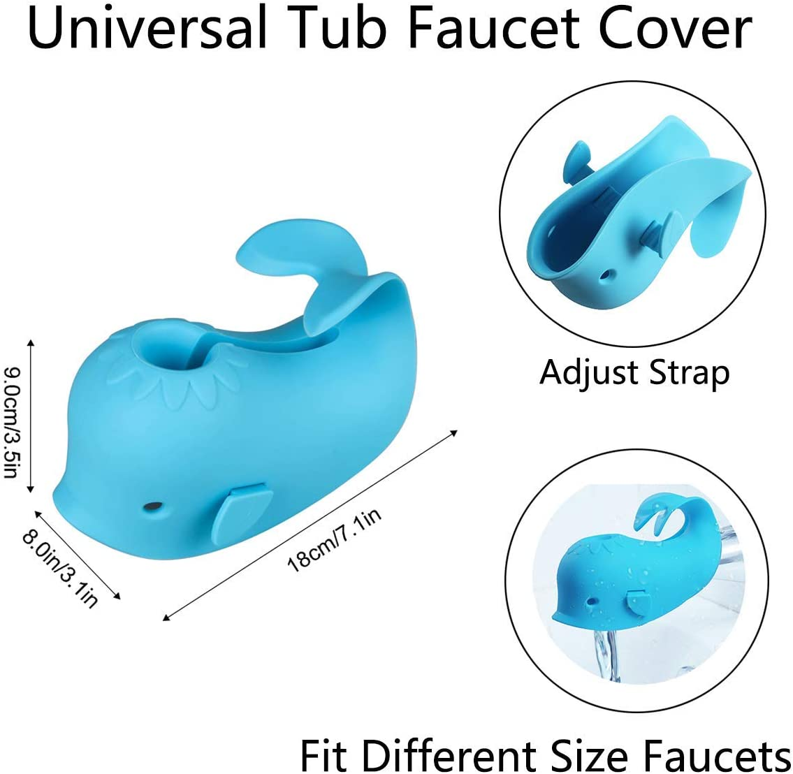 Bath Spout Safety Cover - Blue Whale image number 2