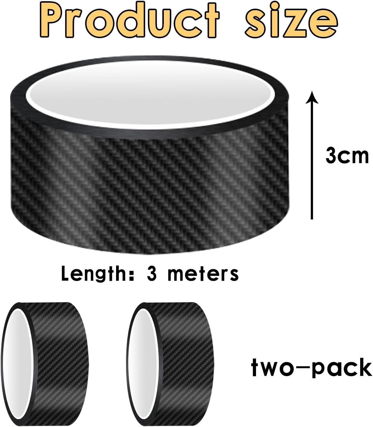 Car Door Edge Gguards,Car Door Edge Guards Door Sill Protector,Car Door Edge Guards Carbon Fiber,Protector Wrap Film Anti-Collision for Most Car image number 3