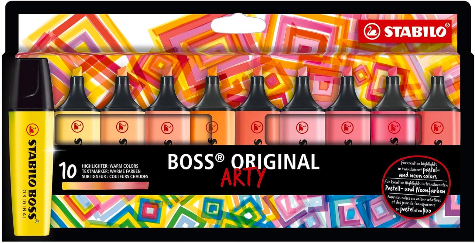 Stabilo Boss Arty Highlighter, Cool (Pack of 10)